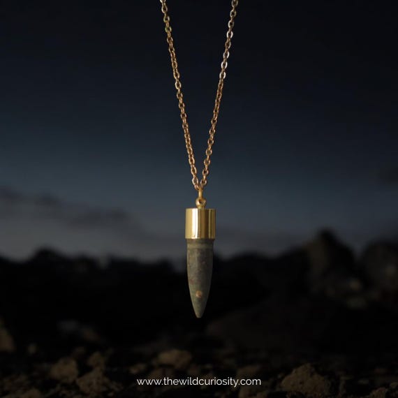 Genuine WW2 Bullet Pendant | Necklace | Beautiful Patina | Handmade Jewellery | .303 Army Rifle Ammo | British Military Antique
