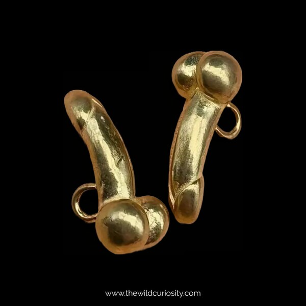 Copper Penis Charm | Vivienne Westwood Inspired Fertility Symbol | Male Genitalia | Gold Phallus | Metal Miniature | Funny Gifts | Keychain