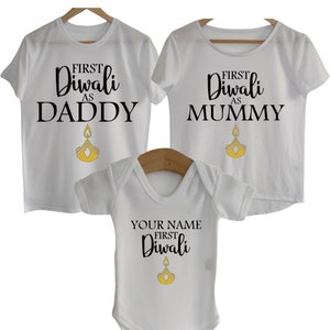 Primer crecimiento de bebé de Diwali, camiseta para hombre y camiseta para mujer