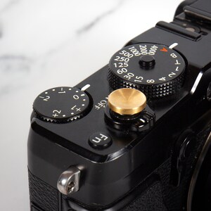 Solid Brass Soft Shutter Release Button for 35mm Film Cameras