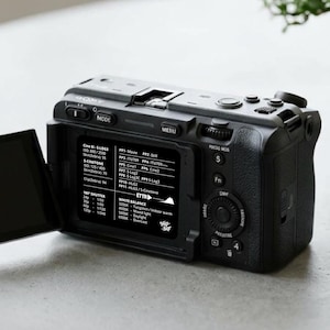 Appareil photo Sony FX30 - Liste de contrôle des autocollants pour aide-mémoire vidéo - Slog