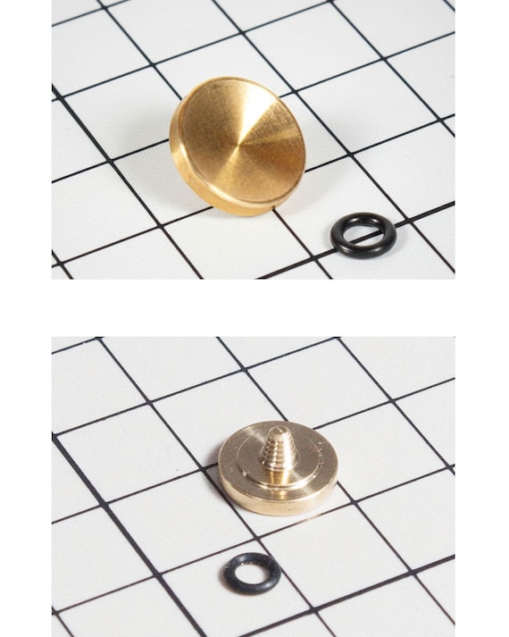 ANELLO IN GOMMA Pulsante Di Scatto Concavo Ottone Per - Foto 5