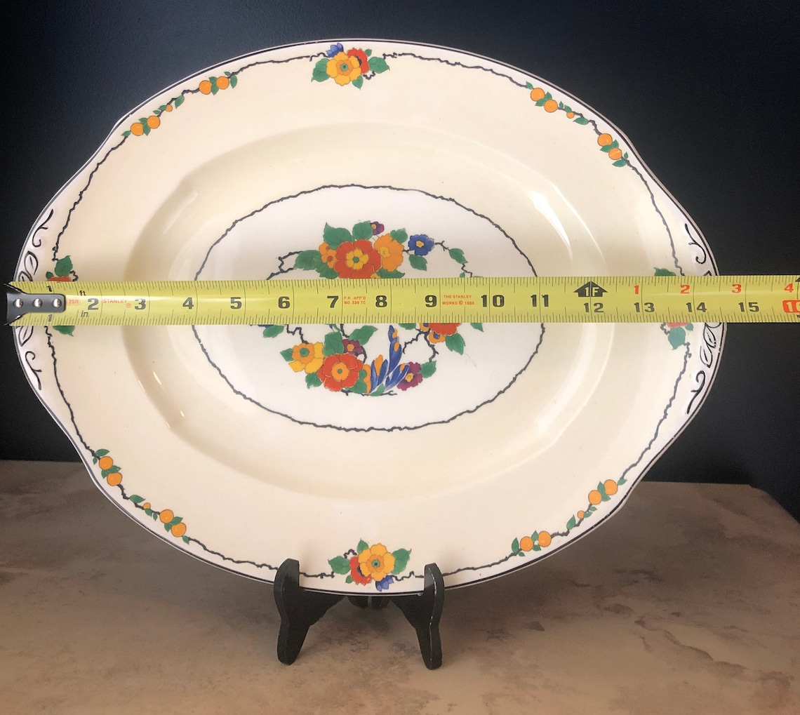 RARE W H Grindley & Co LTD Ivory England Large Oval Platter Etsy