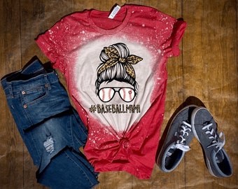 Baseball Mimi Bleached Shirt, Baseball Mimi t-shirt, Baseball Mimi Tee, Bleached shirt, Baseball Grandma Shirt