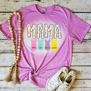 Mama Peeps Womens Easter Shirt, Mom Easter Shirt women, Bleach Easter Shirt, Easter Shirt Women religious, Easter shirt leopard