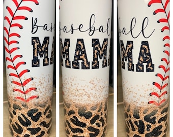 Baseball Mom Tumbler, Baseball Mama 20 oz Tumbler, Baseball Mom Cup, Baseball Mom custom tumbler, Baseball Cup