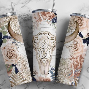Western Cow Skull Tumbler, Cow Print Western Tumbler, Cow Tumbler, Christmas Gift for her, Christmas Gift, Country Tumbler