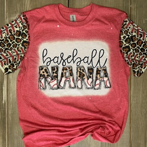 Baseball Nana Bleached Shirt, Baseball Nana t-shirt, Baseball Nana Tee, Bleached shirt, Baseball Grandma Shirt