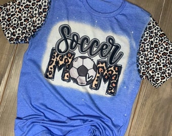 Soccer Mom Bleached Shirt, Soccer Mama t-shirt, Soccer Mom Tee, Bleached shirt, Soccer Shirt