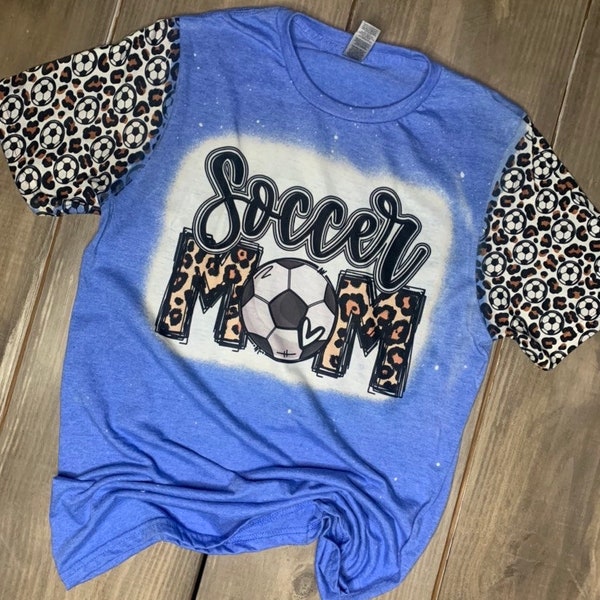 Soccer Mom Bleached Shirt, Soccer Mama t-shirt, Soccer Mom Tee, Bleached shirt, Soccer Shirt