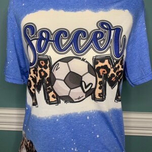 Soccer Mom Bleached Shirt, Soccer Mama t-shirt, Soccer Mom Tee, Bleached shirt, Soccer Shirt image 3