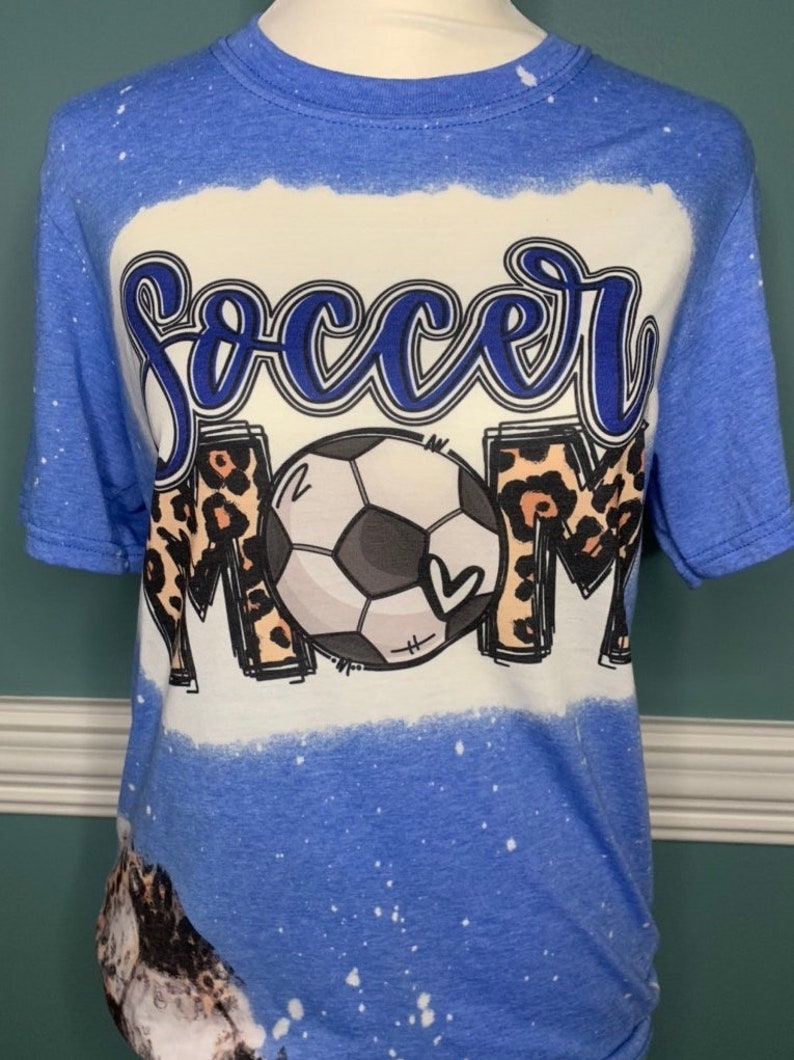 Soccer Mom Bleached Shirt, Soccer Mama t-shirt, Soccer Mom Tee, Bleached shirt, Soccer Shirt image 3