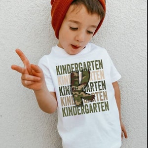 First day of kindergarten boys shirt, 1st day of kindergarten camo shirt boys, 1st day of school shirt boy toddler, hunting camo boys shirt