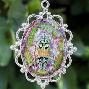 Faerie Royalty - bug jewlery, bug necklace, nature jewelry, nature art, oddity jewelry