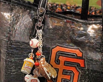 San Francisco Baseball Disk Purse Charm