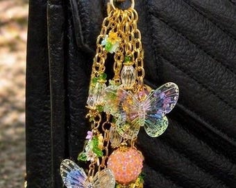 Butterfly Garden Purse Charm
