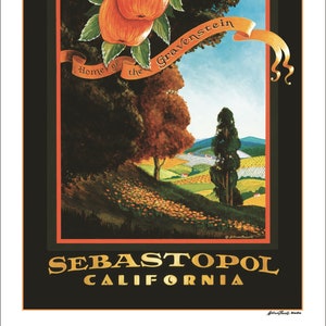 Sebastopol - Wine Country Posters & Art - Souvenir Travel Gift - Home Decor