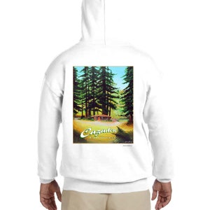 Cazadero - Adult Heavy Cotton Hoody - Wine Country Posters & Art, Sonoma County, California, Russian River Art WCP-7674