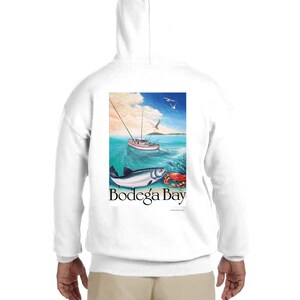 Bodega Bay - Adult Heavy Cotton Hoodie - Wine Country Posters & Art, Sonoma County, California, Bodega Bay Art WCP-7674