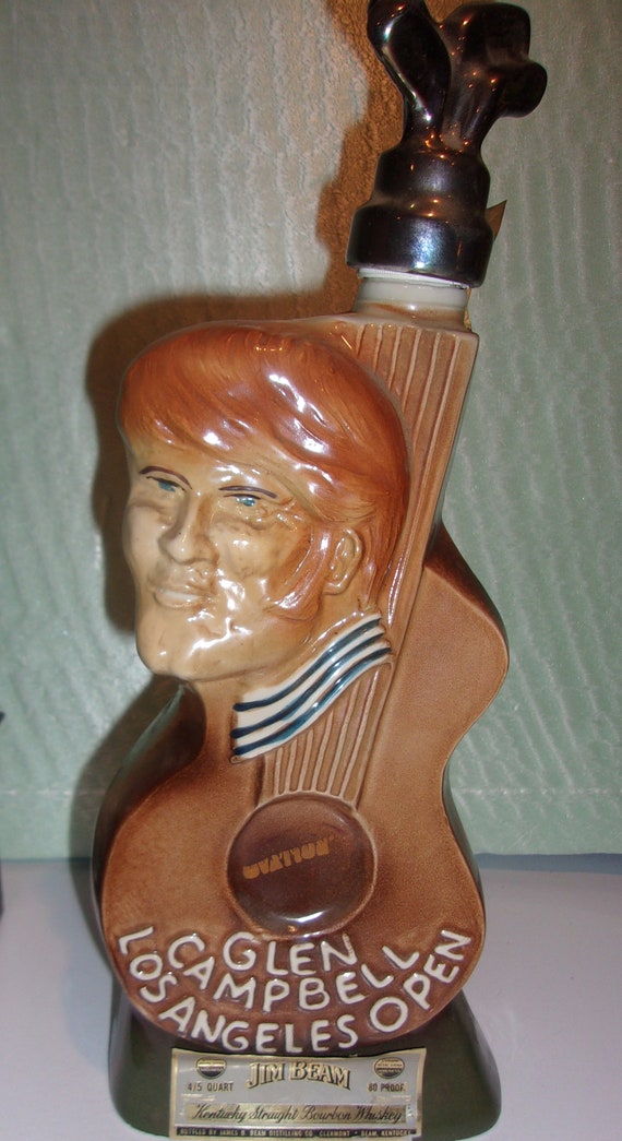 In Box 12.5 Tall 1976 Glen Campbell Los Angeles Open Decanter NO Alcohol-Empty Decanter Jim Beam Distilling Co In Box 12.5 Tall 1976 Glen Campbell Los Angeles Open Decanter NO Alcohol-Empty Decanter Jim Beam Distilling Co