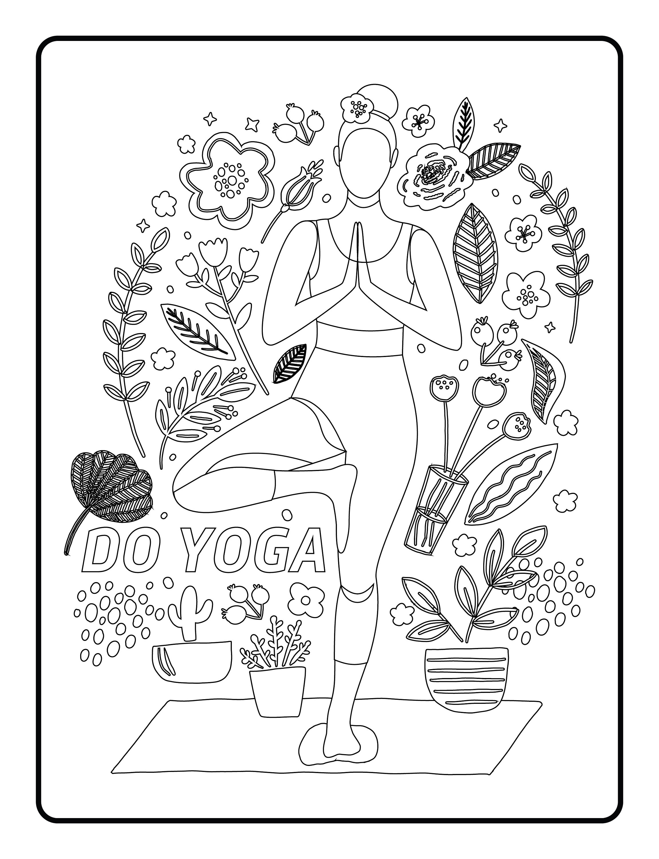 Coloring Pages Yoga 30 Pages | Etsy