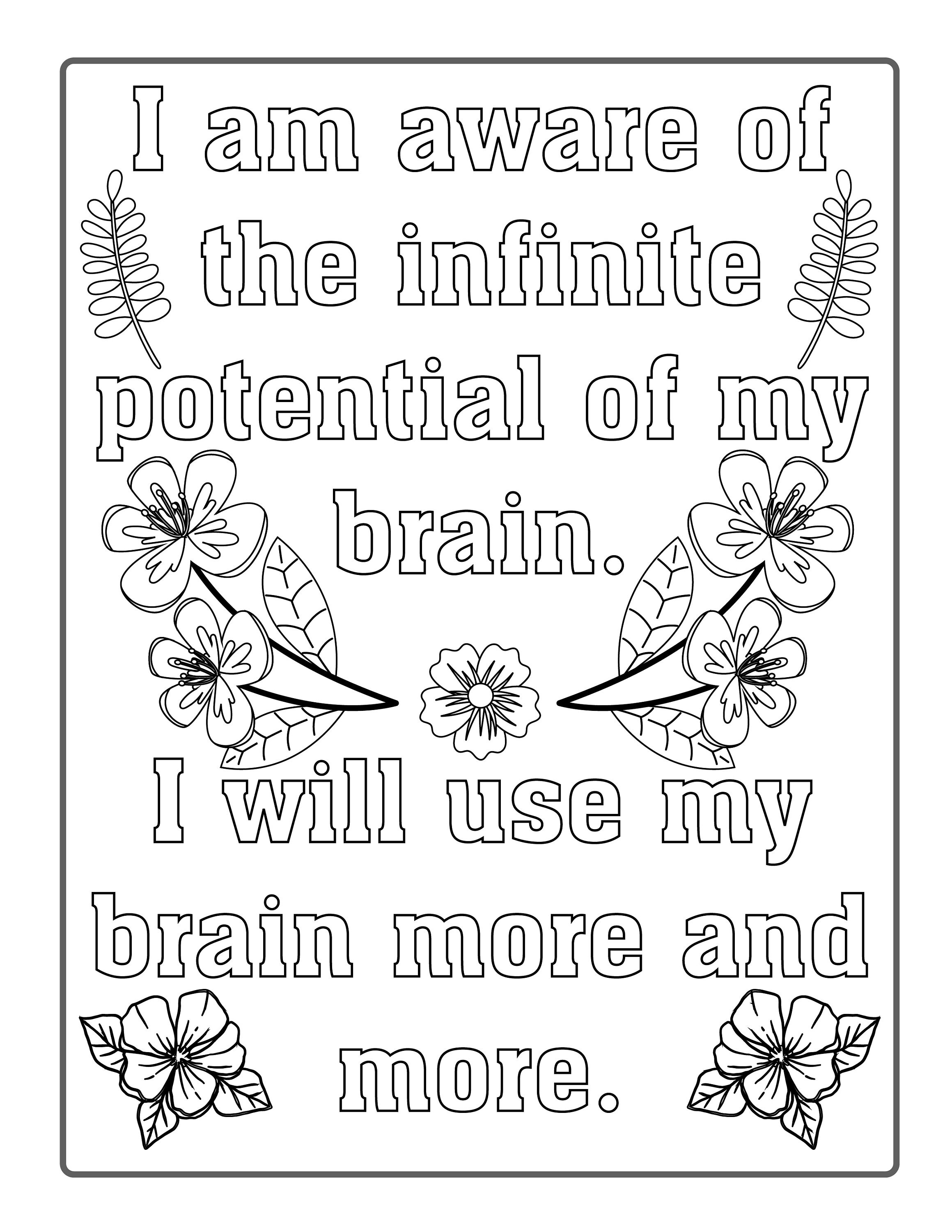 Coloring Pages for Adults Inspirational Quotes 30 Pages | Etsy