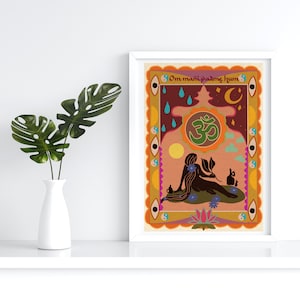 Spiritual Art | Indian Art | Om Mani Padme Hum | Meditation Art | Yoga Art | Hindu Art | Buddhist Art | Chakra Art | Healing Art | Sacred |