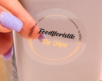 Transparente Aufkleber 50mm Rund für Branding und Verpackung - Handmade, Small Business, Logo Marketing