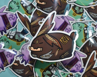 Genshin Bunny ZHONGLI, Sticker!!