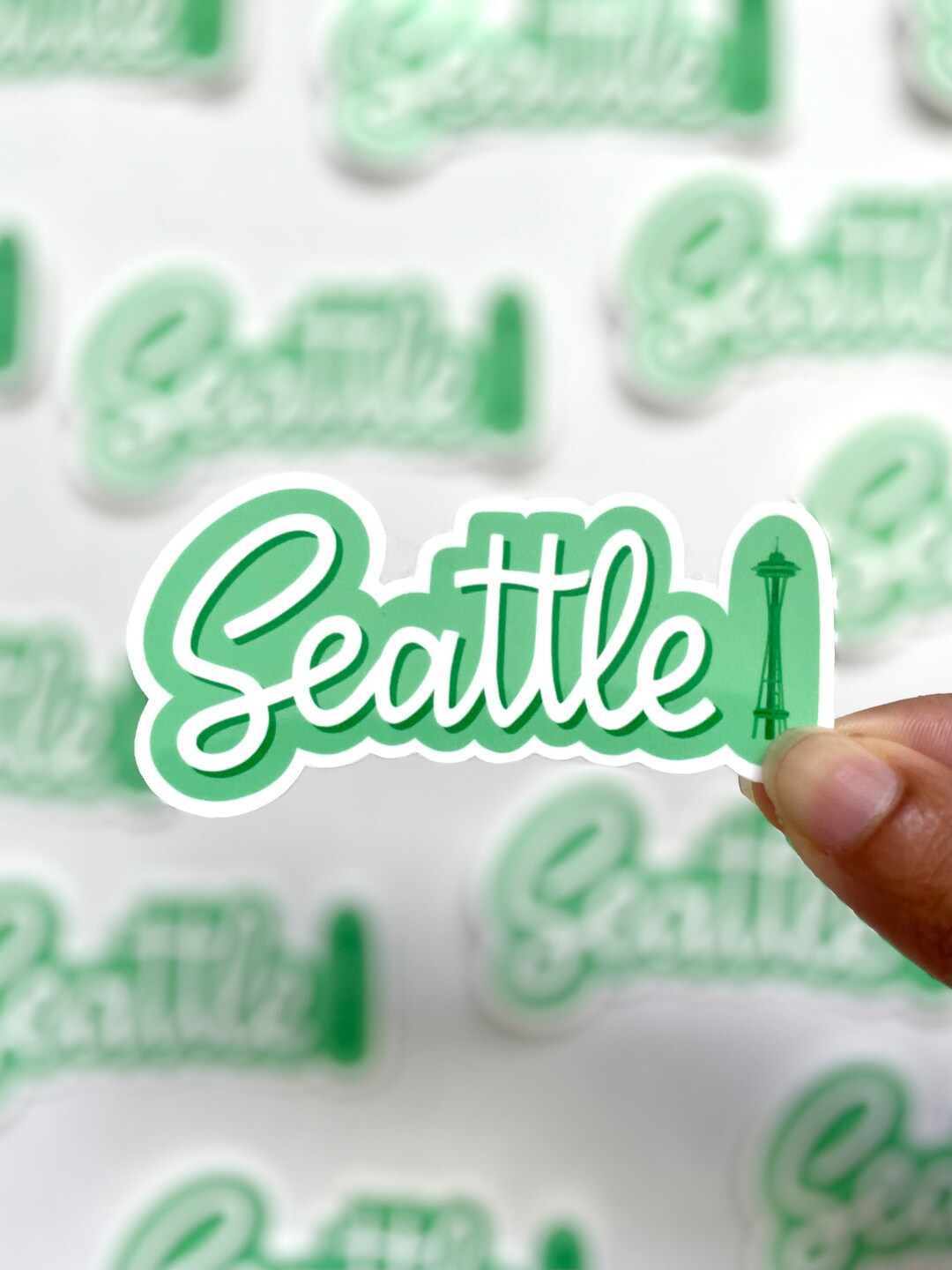 Seattle Emerald Green Sticker | Waterproof Laptop/water Bottle Sticker ...