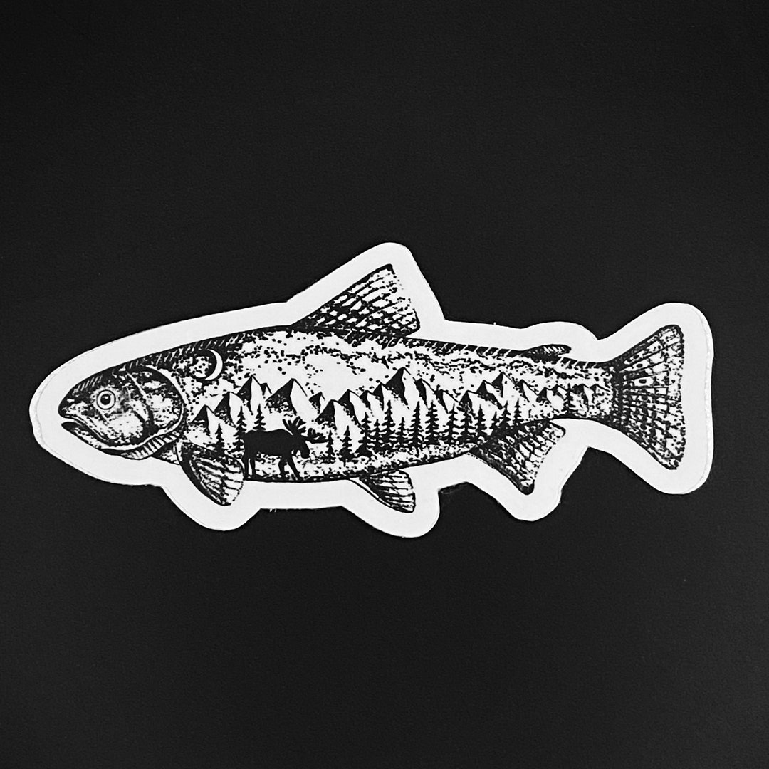 Fly Fishing Sticker Etsy