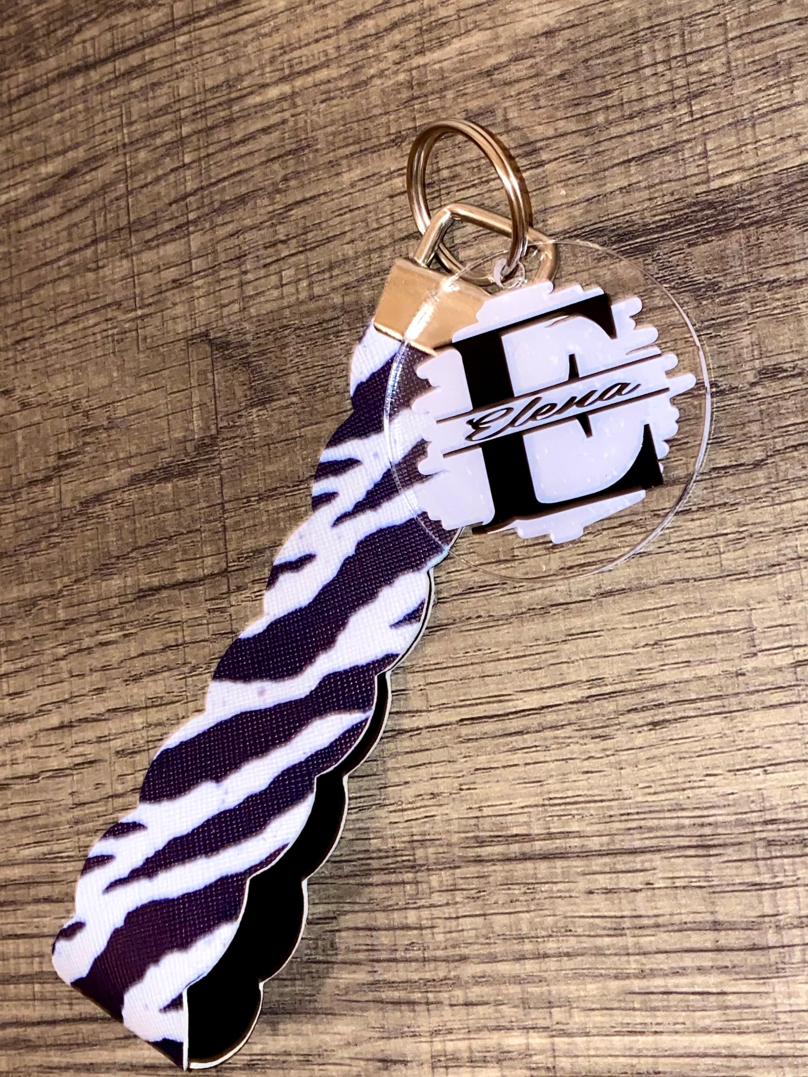 Faux leather wristlet keychain Etsy