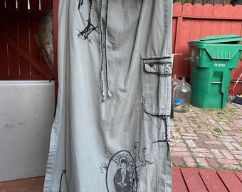 VC2 Custom long skirt with original art