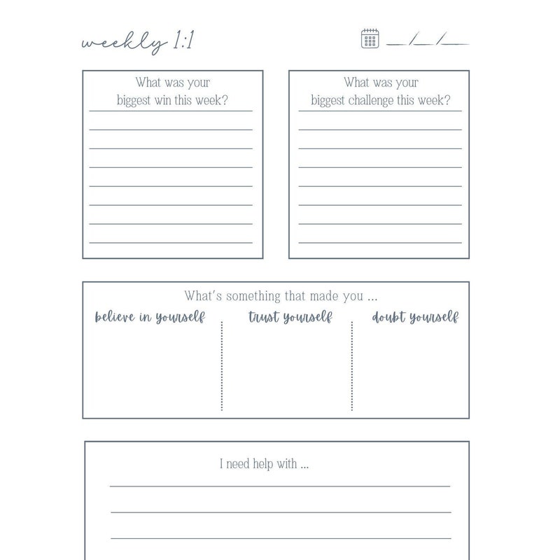 1:1 Onenote Templates Etsy