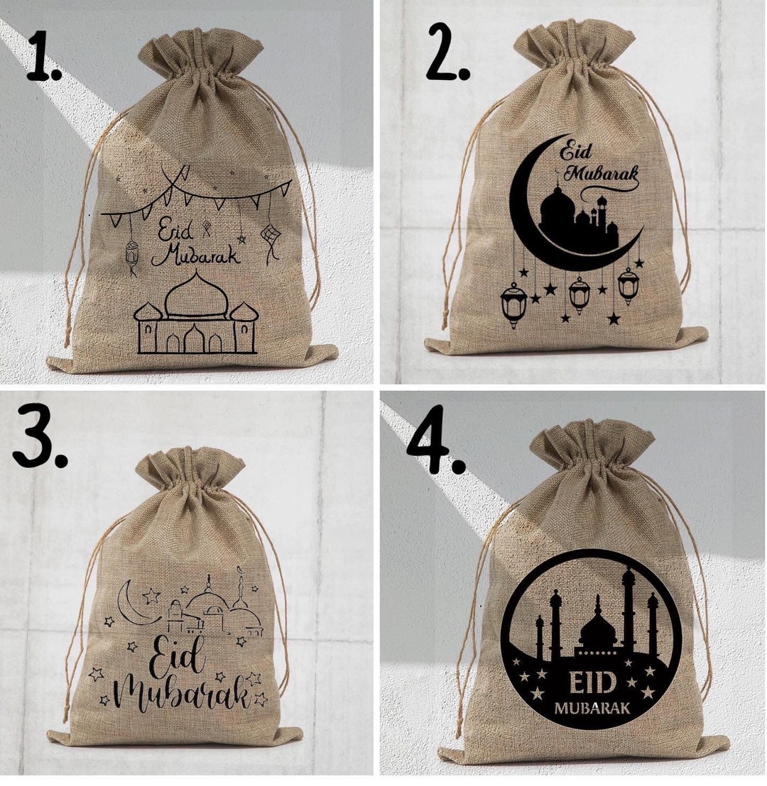 Eid Mubarak GIFT Bag Personalized Drawstring Bag/ Kids Gift Bag, Eid