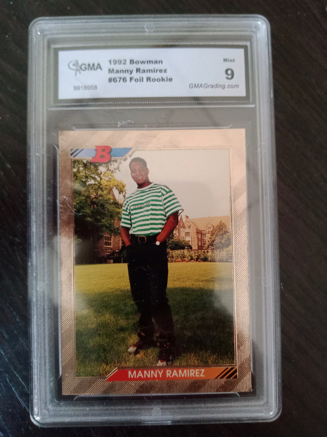 1992 Bowman Manny Ramirez 676 Foil Rookie GMA Mint 9 Etsy