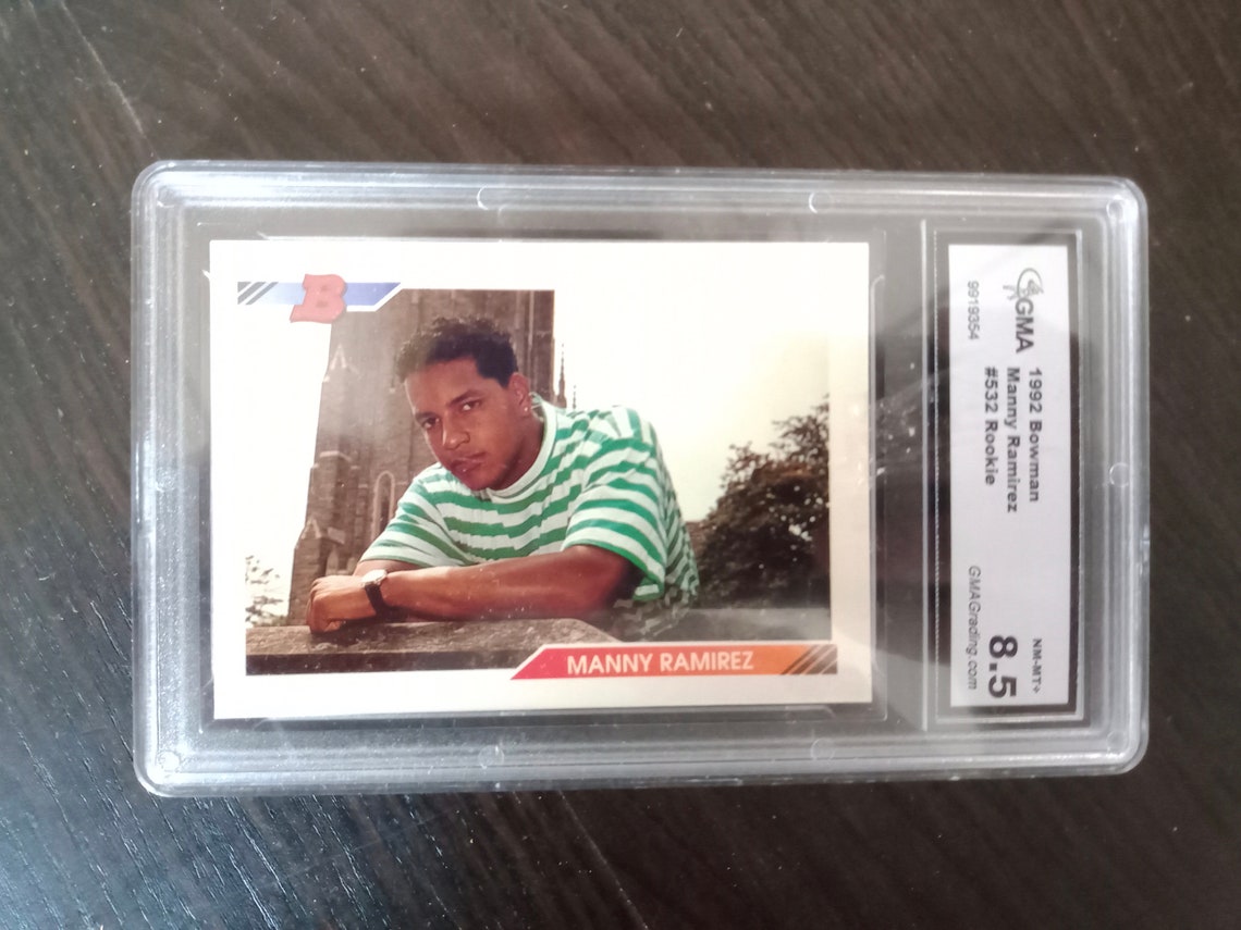 1992 Bowman Manny Ramirez 532 Rookie GMA NMMT 8.5 Etsy