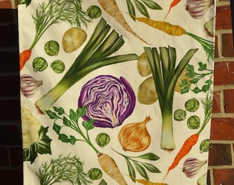 Vegetable 100% Cotton Tea Towel