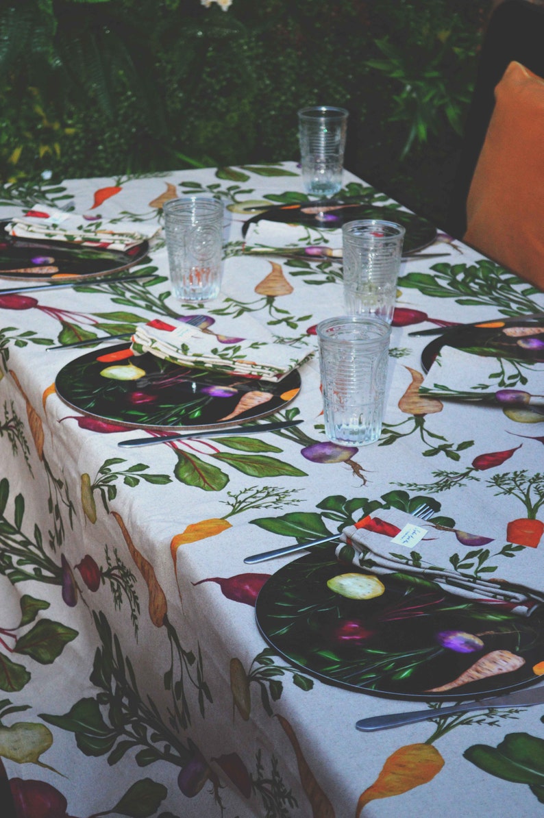 Root veg linen napkins Single napkin image 4