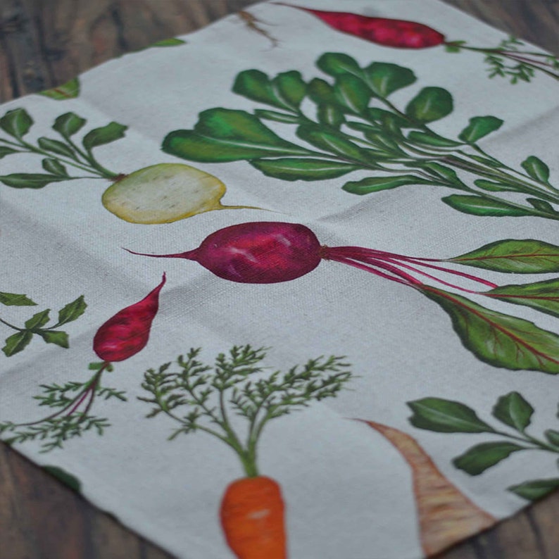 Root veg linen napkins Single napkin image 2