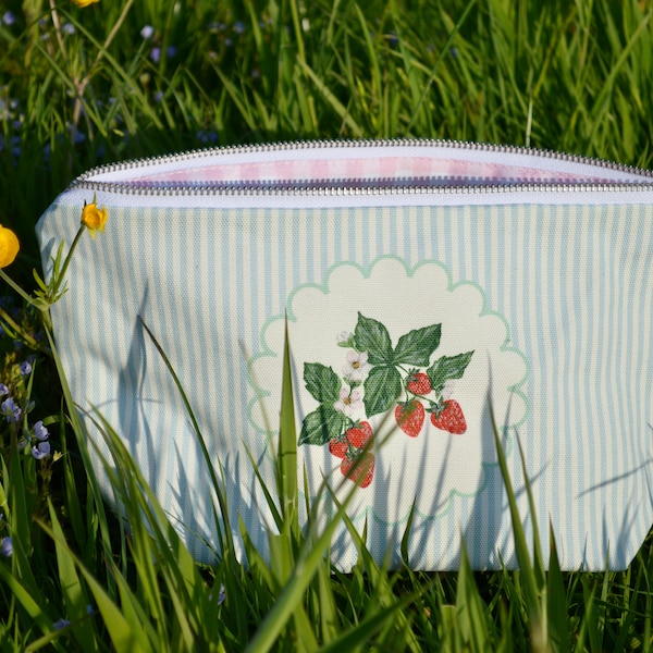 Strawberry Stripe  Cosmetic/Makeup/Washbag