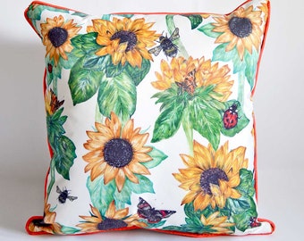 Sunflowers Water Proof Outdoor Cushion Cover