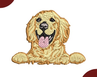 Dog Patch - Golden Retriever Iron on patch - Sew on decal - Embroidered Patch - Patches for backpack - Clothes Patch - Golden Retriever Gift