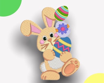 Easter Bunny Patch - Rabbit Iron on patch - Sew on patch  - Rabbit Embroidered Patch - Backpack Patch - Easter Decal - Denim jacket patch