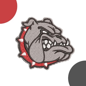 Bull Dog Patch - Bull Dog Iron on patch - Sew on decal - Embroidered Patch - Patches for backpack - Clothes Patch - Single or Pack of 4