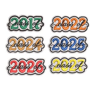 Custom Graduation Year Embroidered Patch - Choose Your Year and Colors - Iron/Sew on - Patches for backpack - Highschool College - Class of