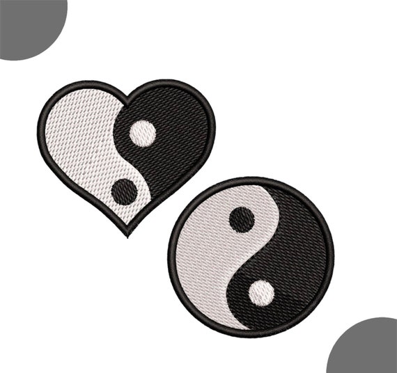Handmade Yin & Yang Mandala Embroidered Patches Handmade Yin & Yang Mandala Embroidered Patches