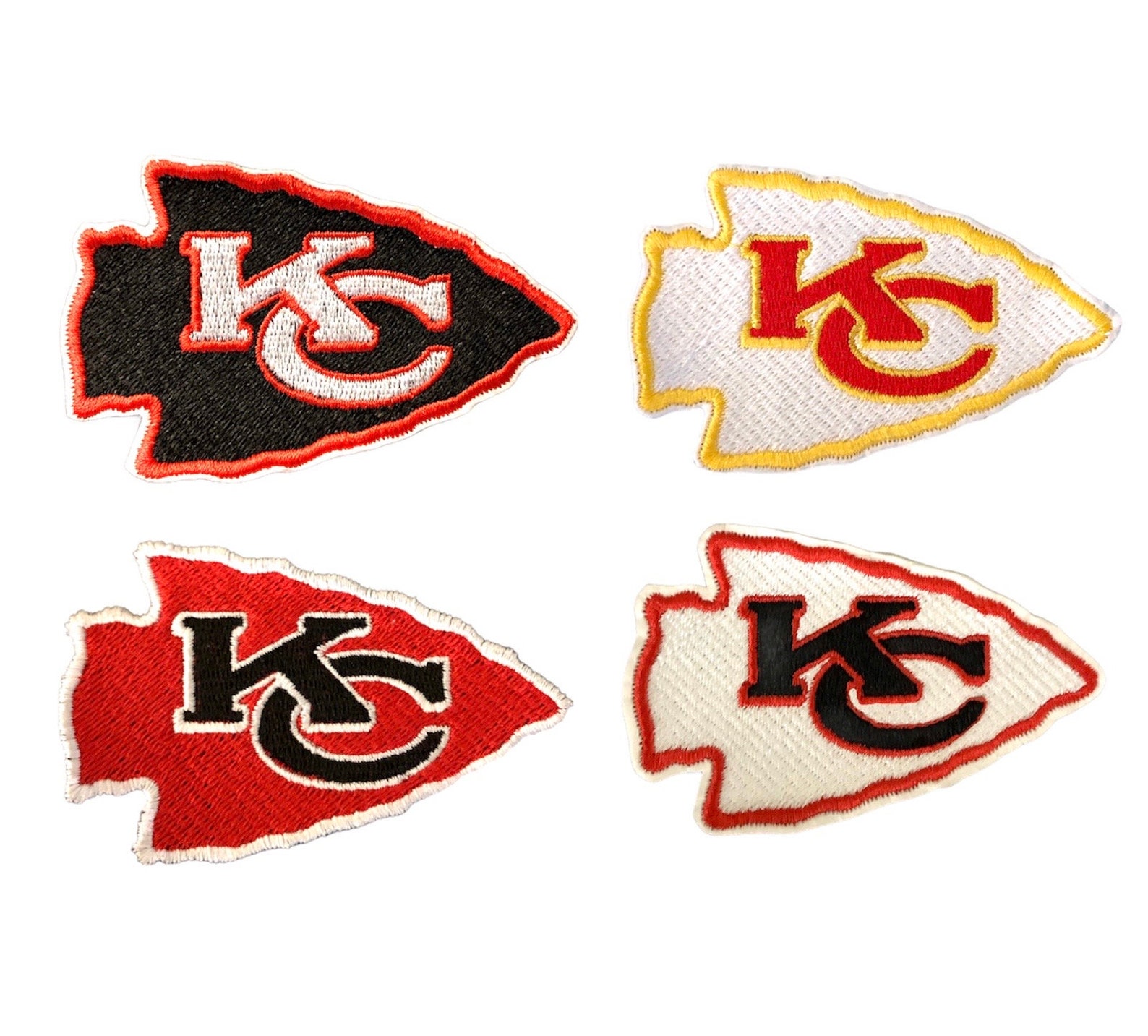 Iron on Patch or sew on Kansas City Chiefs 3.5 or 3.8 in | Etsy
