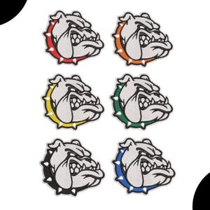 Bulldog Embroidered Patch - 2 inches – Custom Color Iron-On or Sew-On Dog Patch – Bulldog Patch for Backpacks, Jackets & Clothes