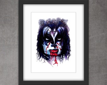 Gene / original watercolor/ framed